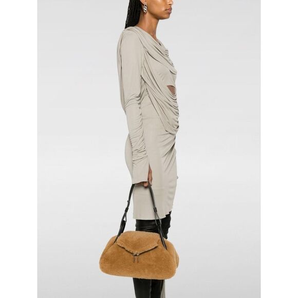 Amina Muaddi Handbag Woman Milk - Picture 2 of 7